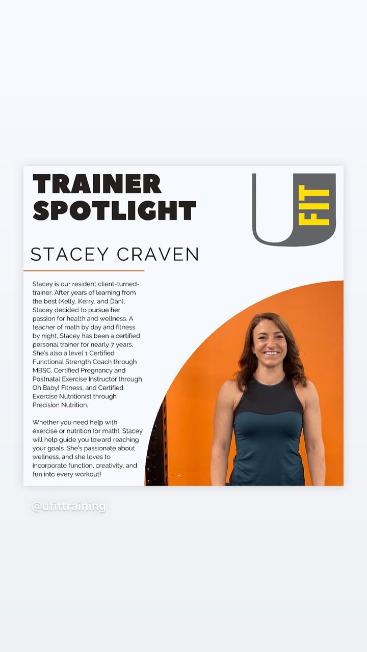 Trainer profile for Stacey Craven, a personal trainer specializing in prenatal and postnatal exercise